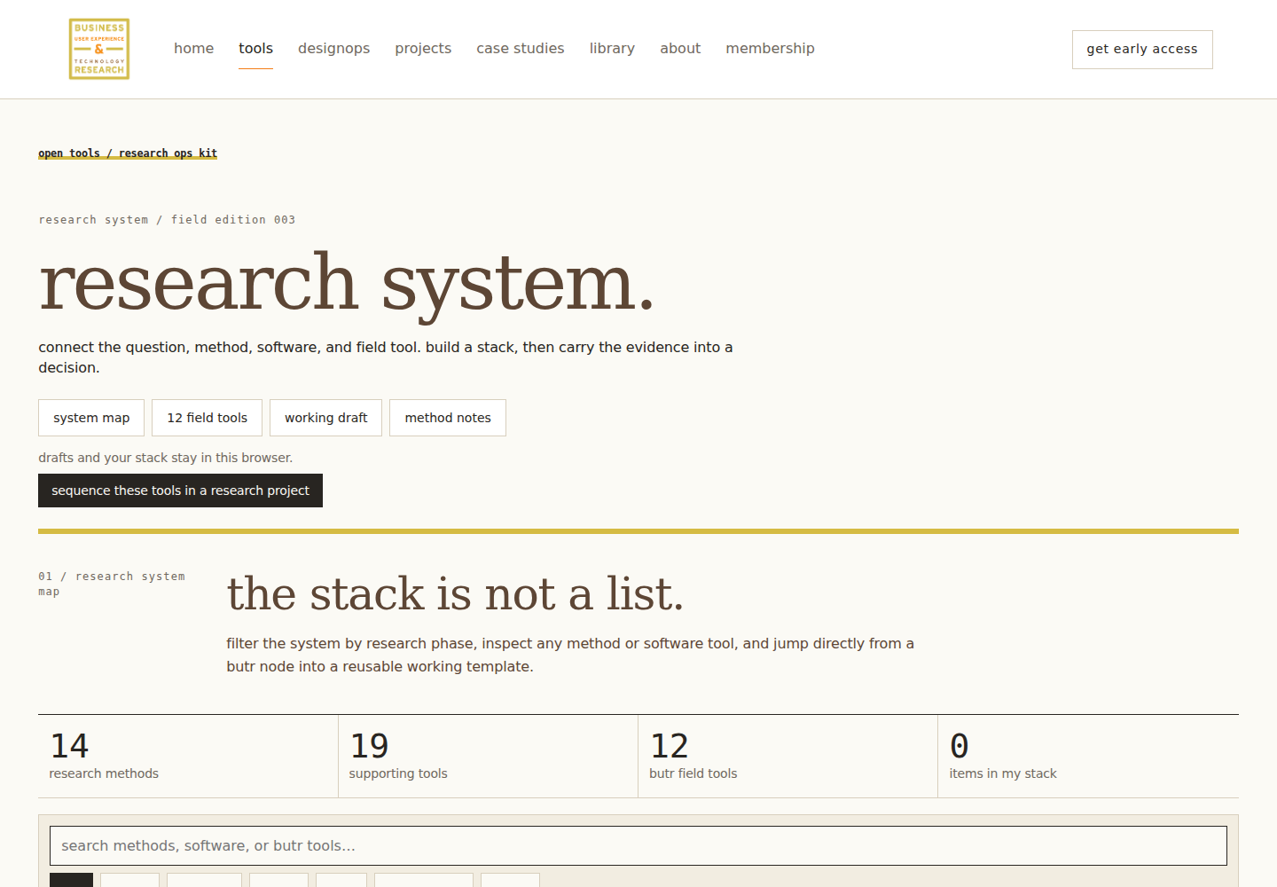 Butr research system with methods, field tools, and an evidence stack